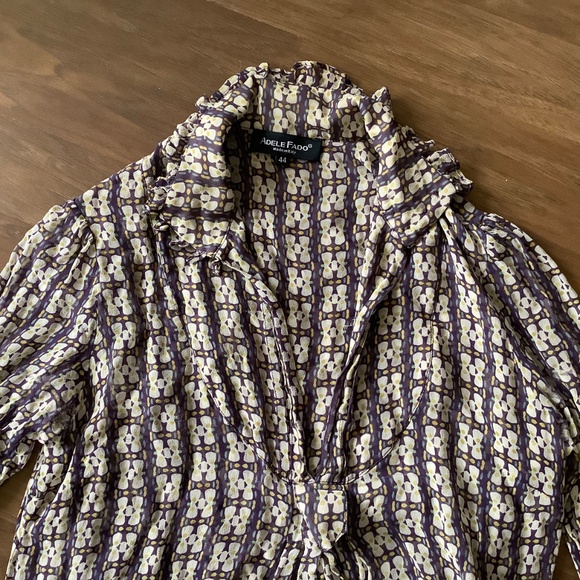 Adele Fado silk long sleeves dress - Picture 4 of 13